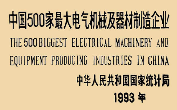 The 500 Biggest Electrical Machinery and Equipment Producing Industries in China