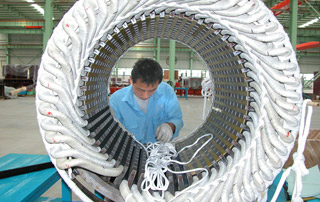 Stator winding embedding