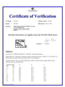 EEV certificate