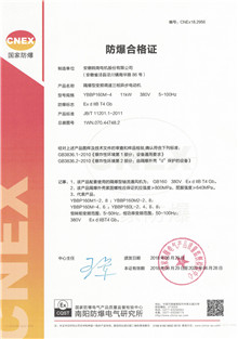 Ex d IIBT4 Gb Explosion-proof certificate for dangerous plant